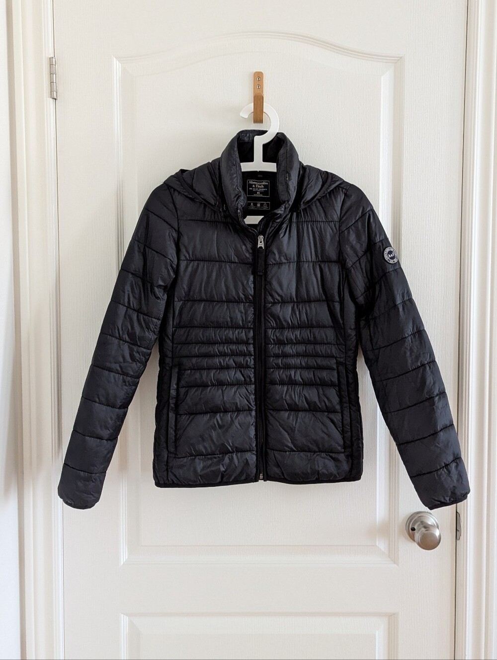 Abercrombie & Fitch Women's Black Parka Winter Jacket Size XS